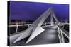 Europe, Scotland, Glasgow, Tradeston Bridge-Mark Sykes-Stretched Canvas