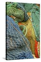 Europe, Scotland, Oban, brightly colored fishing nets-Jay Sturdevant-Stretched Canvas