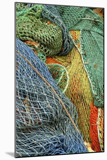 Europe, Scotland, Oban, brightly colored fishing nets-Jay Sturdevant-Mounted Photographic Print