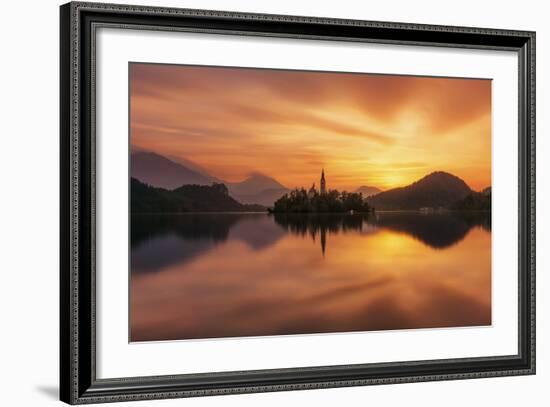 Europe, Sloevnia, Bled - Lake Bled A Sunrise-Aliaume Chapelle-Framed Photographic Print