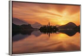 Europe, Sloevnia, Bled - Lake Bled A Sunrise-Aliaume Chapelle-Framed Photographic Print