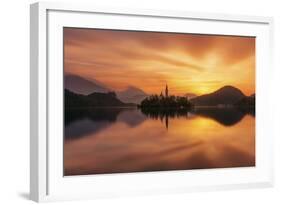 Europe, Sloevnia, Bled - Lake Bled A Sunrise-Aliaume Chapelle-Framed Photographic Print