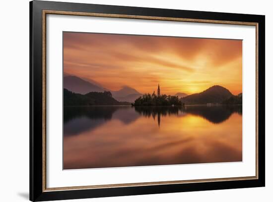 Europe, Sloevnia, Bled - Lake Bled A Sunrise-Aliaume Chapelle-Framed Photographic Print