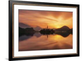 Europe, Sloevnia, Bled - Lake Bled A Sunrise-Aliaume Chapelle-Framed Photographic Print