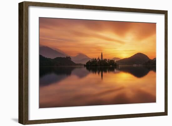 Europe, Sloevnia, Bled - Lake Bled A Sunrise-Aliaume Chapelle-Framed Photographic Print