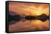 Europe, Sloevnia, Bled - Lake Bled A Sunrise-Aliaume Chapelle-Framed Stretched Canvas