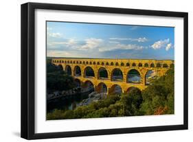 Europe, South of France, Provence, Avignon, Pont Du Gard, Aqueduct-Chris Seba-Framed Photographic Print