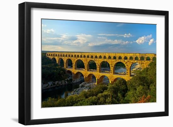 Europe, South of France, Provence, Avignon, Pont Du Gard, Aqueduct-Chris Seba-Framed Premium Photographic Print