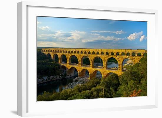 Europe, South of France, Provence, Avignon, Pont Du Gard, Aqueduct-Chris Seba-Framed Photographic Print