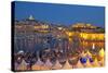 Europe, South of France, Provence, Marseille, Vieux Port Harbour, Celebration, Dusk-Chris Seba-Stretched Canvas