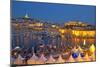 Europe, South of France, Provence, Marseille, Vieux Port Harbour, Celebration, Dusk-Chris Seba-Mounted Photographic Print