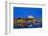 Europe, Spain, Balearic Islands, Island Majorca, Capital of Palma, Harbour, Cathedral, Dusk-Chris Seba-Framed Photographic Print