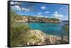 Europe, Spain, Majorca, Bathing Bay Cala Na Sau-Chris Seba-Framed Stretched Canvas