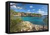 Europe, Spain, Majorca, Bathing Bay Cala Na Sau-Chris Seba-Framed Stretched Canvas