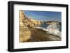 Europe, Spain, Majorca, Cala Llombards, Surf, Rocky Cliff, Rock Caves-Chris Seba-Framed Photographic Print