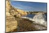 Europe, Spain, Majorca, Cala Llombards, Surf, Rocky Cliff, Rock Caves-Chris Seba-Mounted Photographic Print