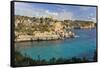 Europe, Spain, Majorca, Cliff-Lined Bay Cala Llombards-Chris Seba-Framed Stretched Canvas