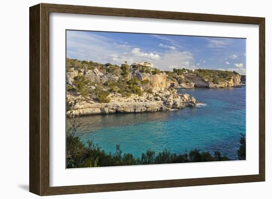 Europe, Spain, Majorca, Cliff-Lined Bay Cala Llombards-Chris Seba-Framed Photographic Print