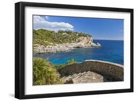 Europe, Spain, Majorca, Cliff-Lined Bay Platja D'Or-Chris Seba-Framed Photographic Print