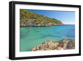 Europe, Spain, Majorca, Cliff-Lined Bay Platja D'Or-Chris Seba-Framed Photographic Print