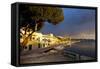 Europe, Spain, Majorca, Fishing Village Porto Colom, Harbour-Chris Seba-Framed Stretched Canvas