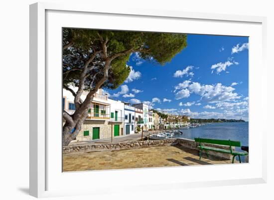 Europe, Spain, Majorca, Fishing Village Porto Colom, Harbour-Chris Seba-Framed Photographic Print