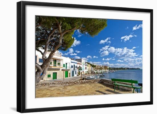 Europe, Spain, Majorca, Fishing Village Porto Colom, Harbour-Chris Seba-Framed Photographic Print