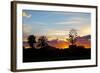 Europe, Spain, Majorca, Palm, Windmill, Dusk, Afterglow-Chris Seba-Framed Photographic Print