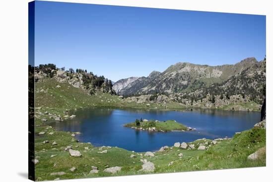 Europe, Spain, Pyrenees Mountains and Lake-Samuel Magal-Stretched Canvas