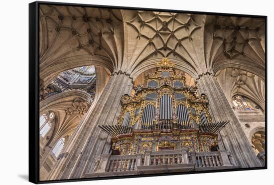 Europe, Spain, Salamanca, Cathedral Organ-Lisa S^ Engelbrecht-Framed Stretched Canvas