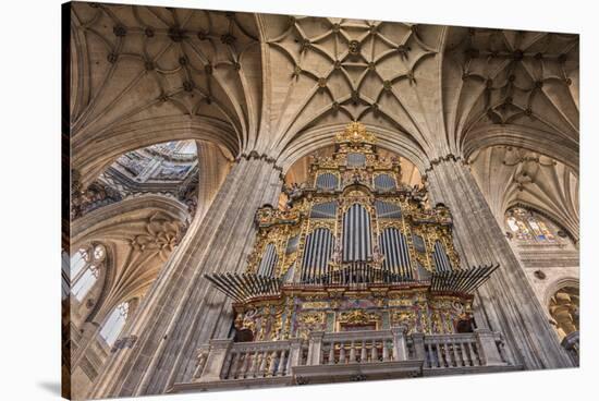 Europe, Spain, Salamanca, Cathedral Organ-Lisa S^ Engelbrecht-Stretched Canvas