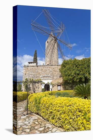 Europe, Spain, the Balearic Islands, Island Majorca, Windmill, Restaurant-Chris Seba-Stretched Canvas