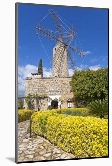 Europe, Spain, the Balearic Islands, Island Majorca, Windmill, Restaurant-Chris Seba-Mounted Photographic Print