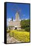 Europe, Spain, the Balearic Islands, Island Majorca, Windmill, Restaurant-Chris Seba-Framed Stretched Canvas