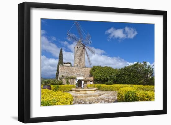 Europe, Spain, the Balearic Islands, Island Majorca, Windmill, Restaurant-Chris Seba-Framed Photographic Print