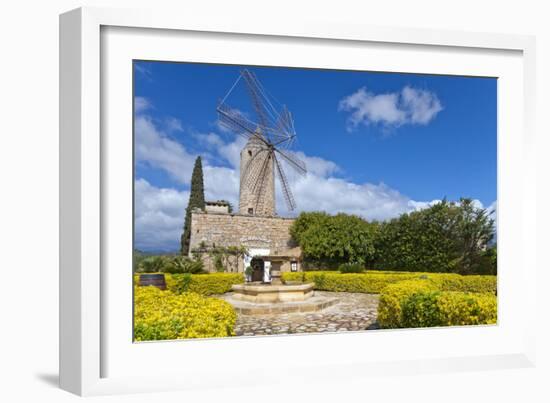 Europe, Spain, the Balearic Islands, Island Majorca, Windmill, Restaurant-Chris Seba-Framed Photographic Print