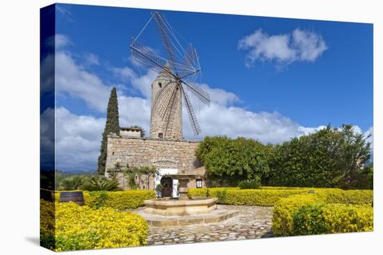 Europe, Spain, the Balearic Islands, Island Majorca, Windmill, Restaurant-Chris Seba-Stretched Canvas