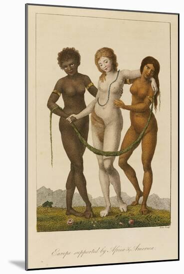 Europe Supported by Africa and America, circa 1796-William Blake-Mounted Giclee Print