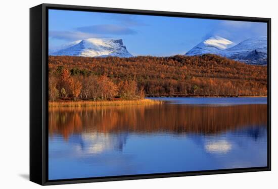 Europe, Sweden,  Abisko National Park, View at Lapporten-Bernd Rommelt-Framed Stretched Canvas