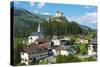 Europe, Switzerland, Graubunden, Engadine, Scuol Tarasp, Scuol Castle, (Schloss Tarasp)-Christian Kober-Stretched Canvas