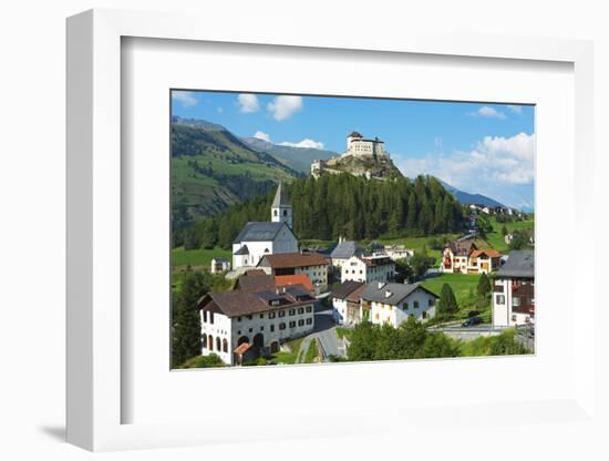 Europe, Switzerland, Graubunden, Engadine, Scuol Tarasp, Scuol Castle, (Schloss Tarasp)-Christian Kober-Framed Photographic Print