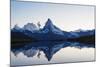 Europe, Switzerland, Valais, Zermatt, Matterhorn (4478M), Stellisee Lake-Christian Kober-Mounted Photographic Print