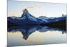 Europe, Switzerland, Valais, Zermatt, Matterhorn (4478M), Stellisee Lake-Christian Kober-Mounted Photographic Print