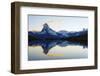 Europe, Switzerland, Valais, Zermatt, Matterhorn (4478M), Stellisee Lake-Christian Kober-Framed Photographic Print