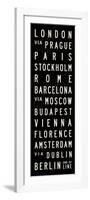 Europe Transit Sign-Michael Jon Watt-Framed Premium Giclee Print