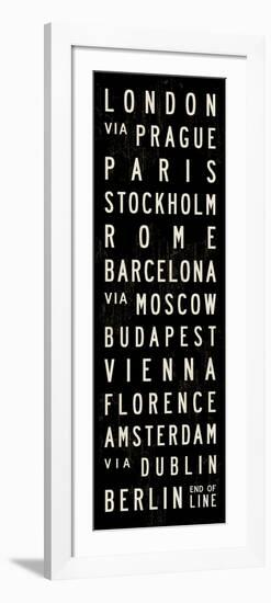 Europe Transit Sign-Michael Jon Watt-Framed Premium Giclee Print