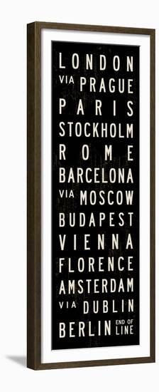 Europe Transit Sign-Michael Jon Watt-Framed Premium Giclee Print