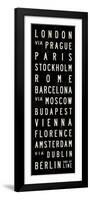 Europe Transit Sign-Michael Jon Watt-Framed Premium Giclee Print