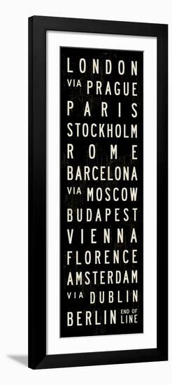 Europe Transit Sign-Michael Jon Watt-Framed Premium Giclee Print