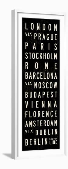 Europe Transit Sign-Michael Jon Watt-Framed Premium Giclee Print